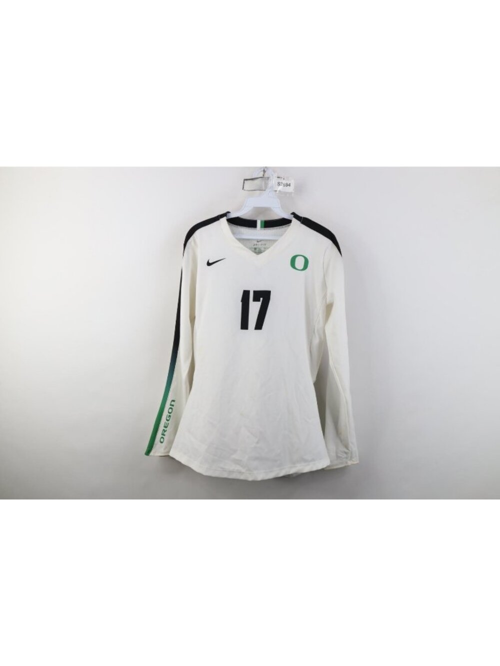 Nike Womens M Game Worn University of Oregon Volleyball Long Sleeve Jersey Shirt